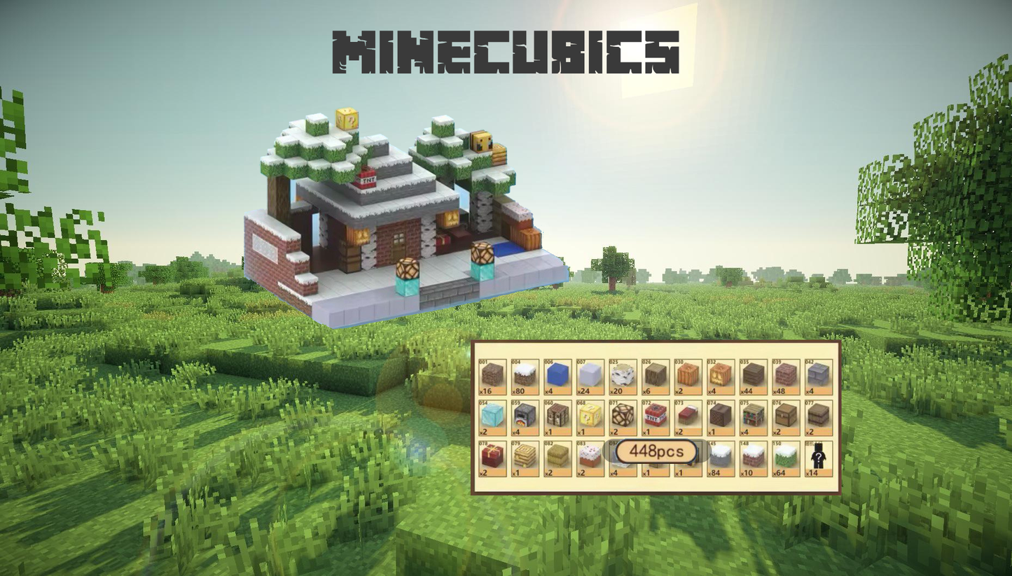 MineCubics Winter Cabin 448pcs
